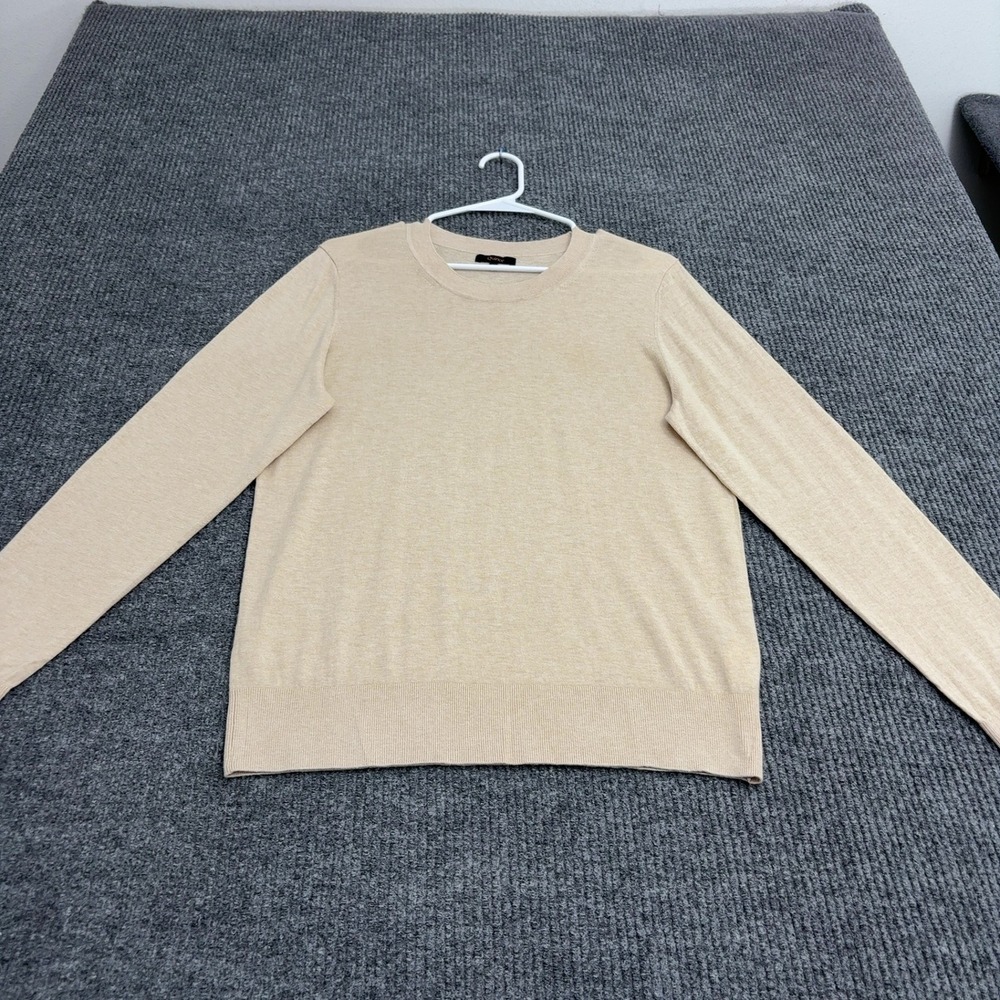 Quince Sweater Womens L Tan Cotton Cashmere Crewneck Minimalist Casual Basic